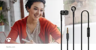 Nedis Bedrade Koptelefoon 3,5 mm Zilver/Zwart