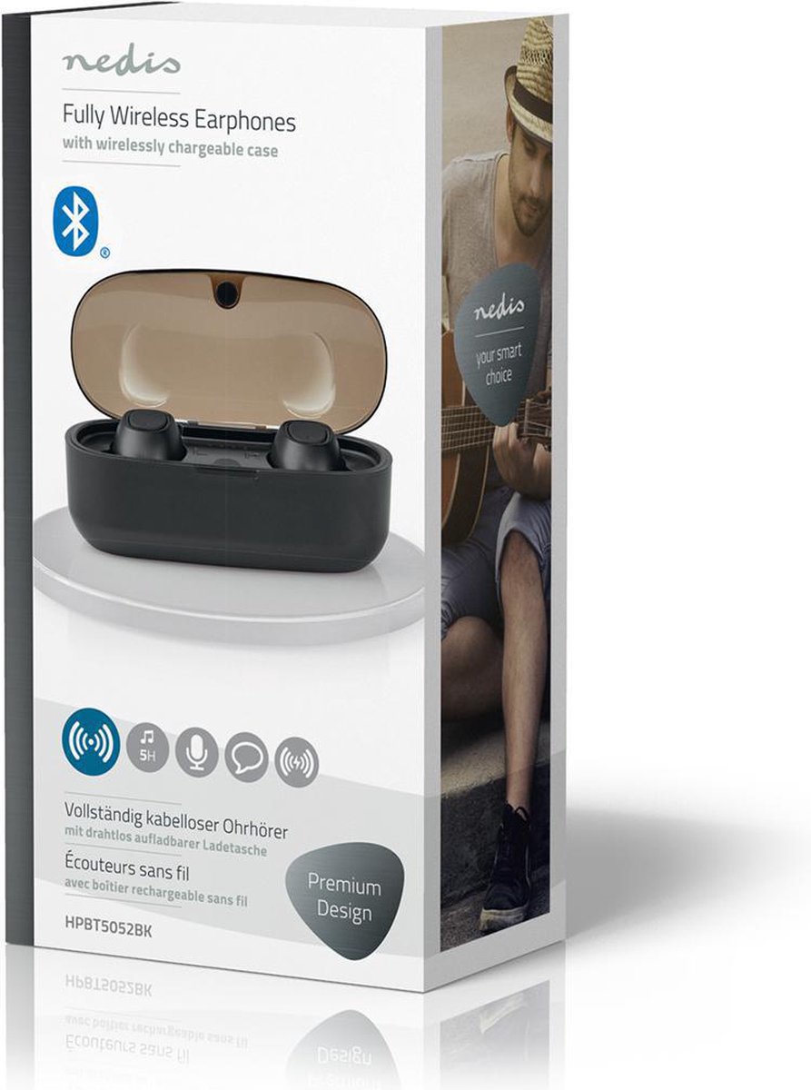 Nedis Draadloze Oordopjes Bluetooth Zwart