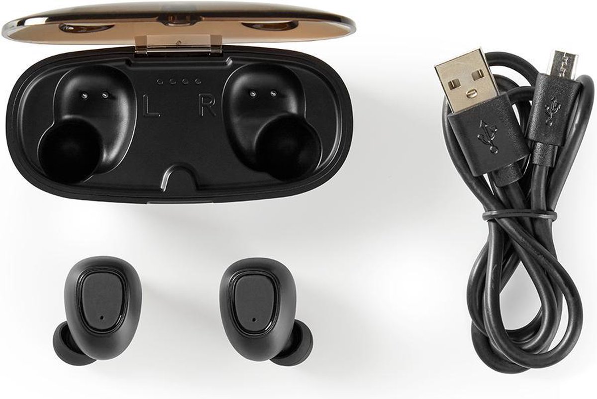 Nedis Draadloze Oordopjes Bluetooth Zwart