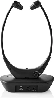 Nedis Draadloze RF In-Ear TV-Koptelefoon Zwart