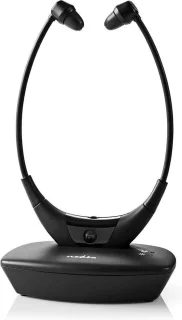 Nedis Draadloze RF In-Ear TV-Koptelefoon Zwart