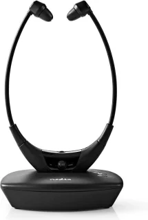 Nedis Draadloze RF In-Ear TV-Koptelefoon Zwart