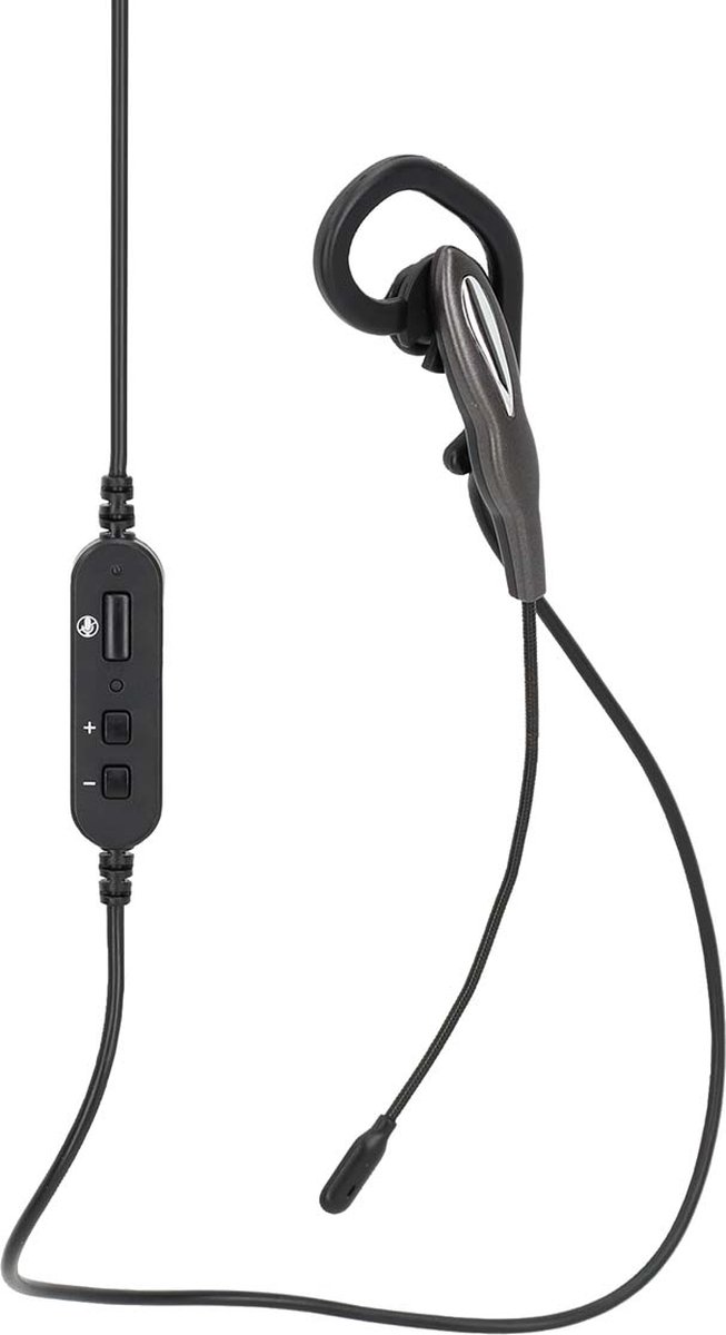 Nedis PC-Headset Mono In-Ear USB Type-A/C Grijs/Zwart