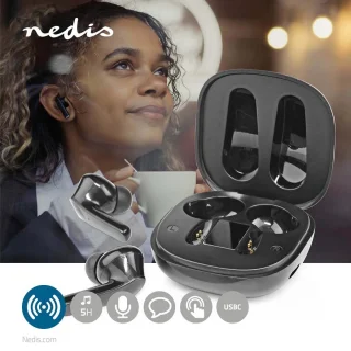 Nedis Volledig Draadloze Bluetooth Oordopjes Zwart