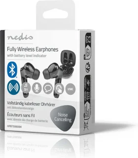 Nedis Volledig Draadloze Bluetooth Oordopjes Zwart