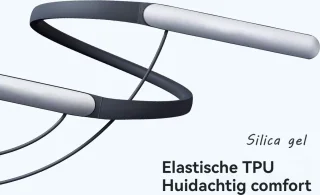 Nekband Draadloze Bluetooth 5.2 Oordopjes Zwart