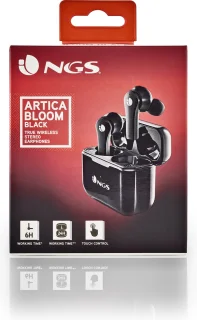 NGS Artica Bloom Black True Wireless Koptelefoon Zwart