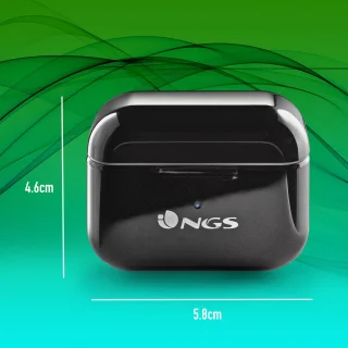 NGS Artica Bloom Black True Wireless Koptelefoon Zwart