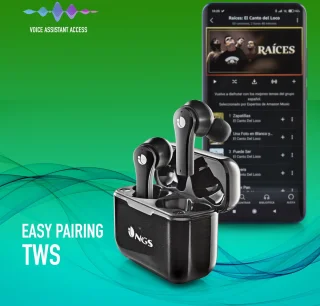 NGS Artica Bloom Black True Wireless Koptelefoon Zwart
