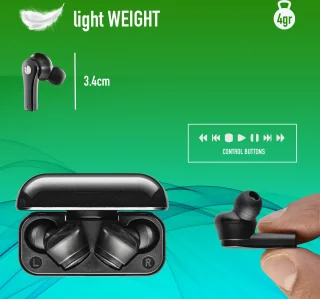 NGS Artica Bloom Black True Wireless Koptelefoon Zwart