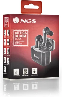 NGS Artica Bloom Black True Wireless Koptelefoon Zwart