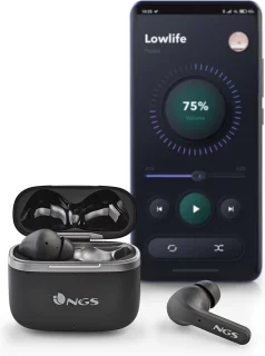 NGS Artica Crown Black Bluetooth True Wireless Hoofdtelefoon