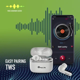 NGS Artica Crown White Bluetooth True Wireless Hoofdtelefoon