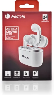 NGS Artica Crown White Bluetooth True Wireless Hoofdtelefoon