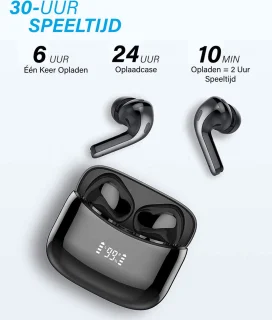Nubex Draadloze Bluetooth Oordopjes 5.3 Zwart