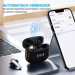 Nubex Draadloze Bluetooth Oordopjes 5.3 Zwart