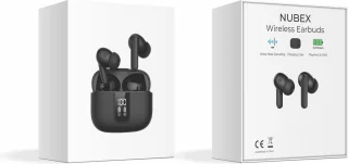 Nubex Draadloze Bluetooth Oordopjes Zwart BT 5.3