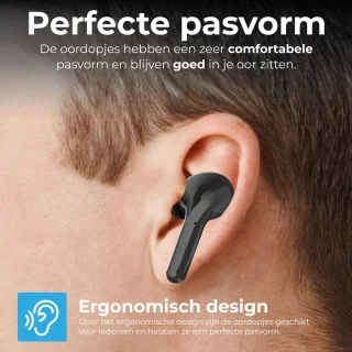 Nubex Draadloze Oordopjes Bluetooth 5.3 Zwart