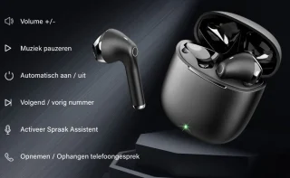 Nubex Draadloze Sport Oordopjes Zwart