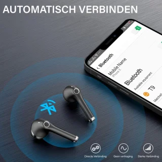 Nubex Draadloze Sport Oordopjes Zwart