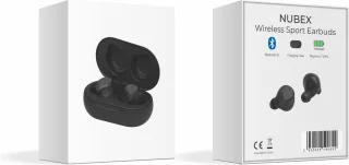 Nubex Sport Go Volledig Draadloze Bluetooth Oordopjes Zwart