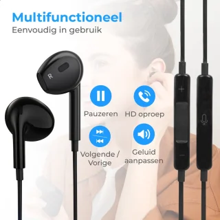 Nuvance In-Ear Oordopjes 3.5mm Jack Zwart