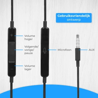 Nuvance In-Ear Oordopjes 3.5mm Jack Zwart
