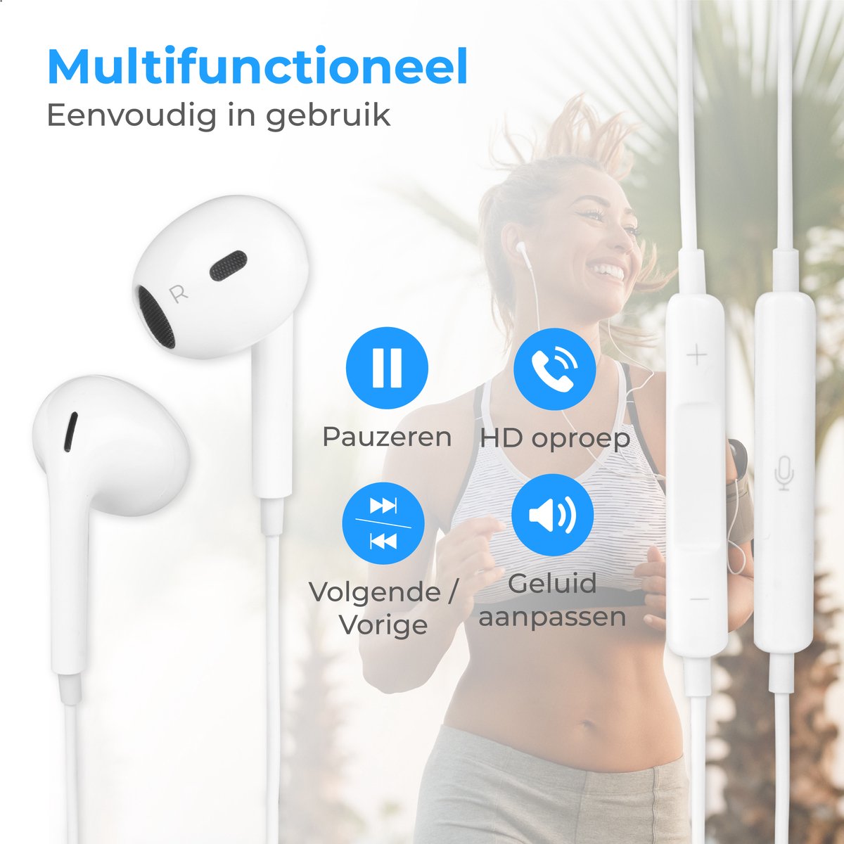 Nuvance In-Ear Oordopjes met 3.5mm Jack Wit