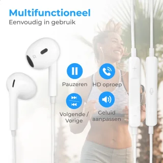 Nuvance In-Ear Oordopjes met 3.5mm Jack Wit