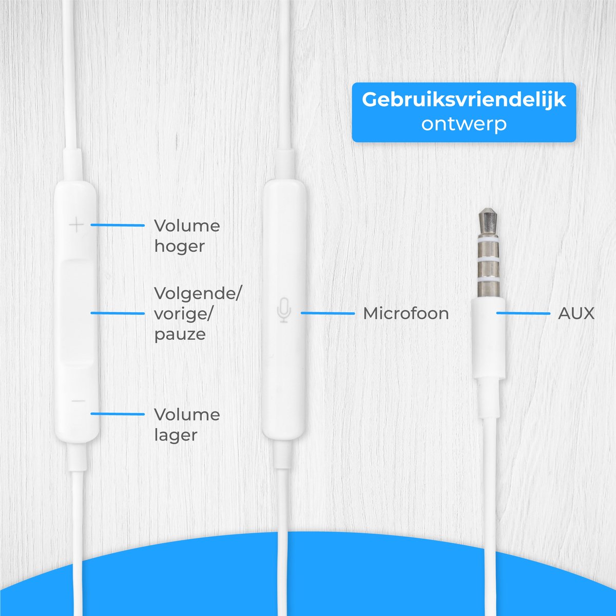 Nuvance In-Ear Oordopjes met 3.5mm Jack Wit