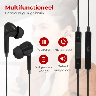 Nuvance In-Ear Oordopjes met USB-C Zwart