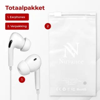 Nuvance Lightning In-Ear Oordopjes Wit