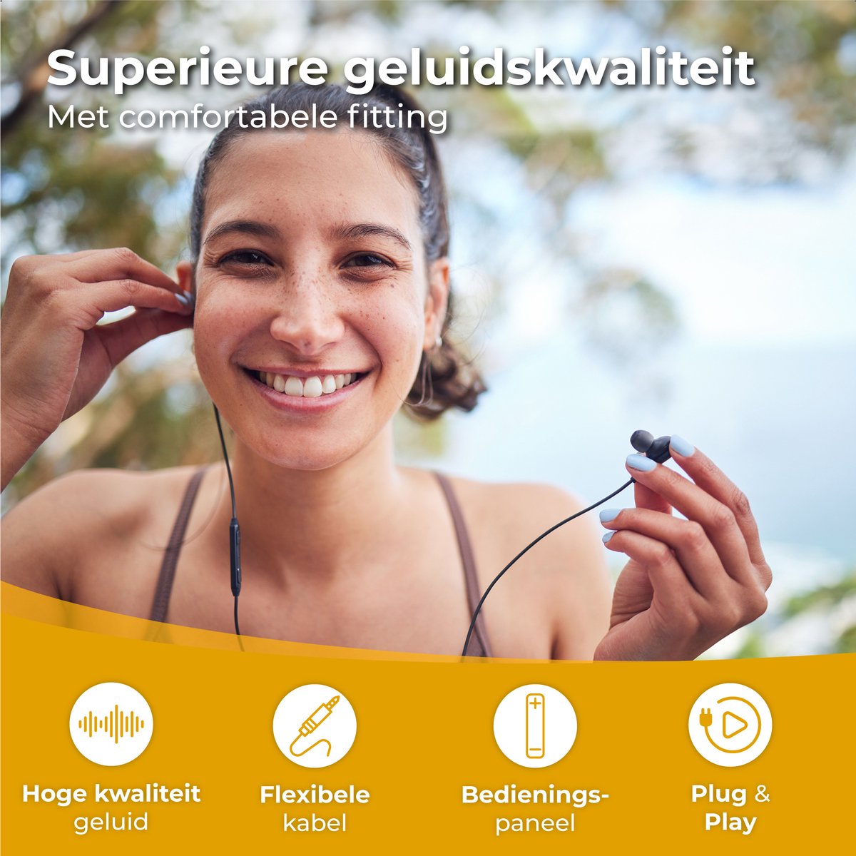 Nuvance USB-C In-Ear Oordopjes Zwart