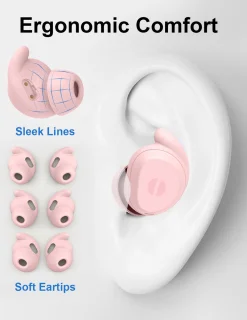 OneMelon Drops Draadloze Bluetooth 5.3 Oordopjes Roze