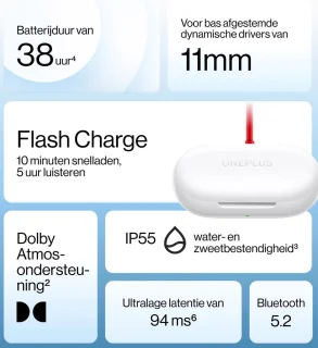 OnePlus Buds Z2 Draadloze In-Ear Oordopjes Zwart