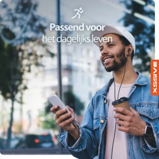 Oortjes Zwart met Microfoon en Afstandsbediening Draadgebonden