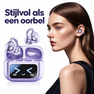 Open-ear oortjes - Paarse clip-on sportoordopjes