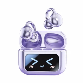 Open-ear oortjes - Paarse clip-on sportoordopjes