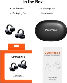 OpenRock E Black - Open-ear hoofdtelefoon
