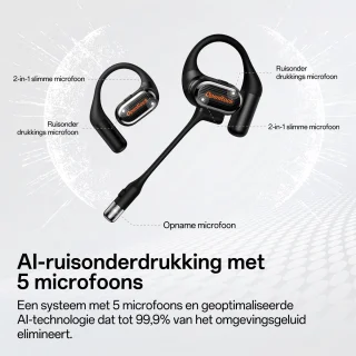 OpenRock Link 20 - Draadloze Open-Ear Hoofdtelefoon