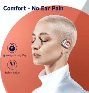 OpenRock Pro Beige - Draadloze Open-Ear Hoofdtelefoon