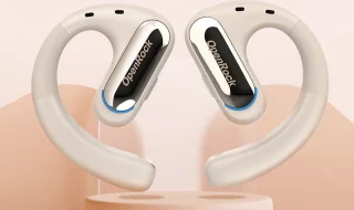 OpenRock Pro Beige - Draadloze Open-Ear Hoofdtelefoon
