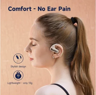 OpenRock Pro Beige - Draadloze Open-Ear Hoofdtelefoon