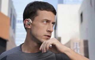 OpenRock Pro Beige - Draadloze Open-Ear Hoofdtelefoon