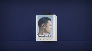 OpenRock Pro Beige - Draadloze Open-Ear Hoofdtelefoon