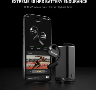 OpenRock X Black - Draadloze Open-Ear Hoofdtelefoon