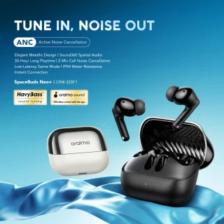 oraimo SpaceBuds Neo+ draadloze oordopjes - wit