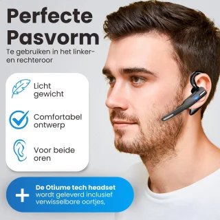 Otiume Draadloze Bluetooth Headset met Microfoon