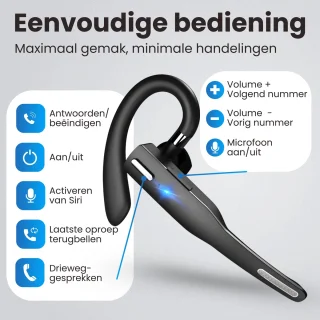 Otiume Draadloze Bluetooth Headset met Microfoon