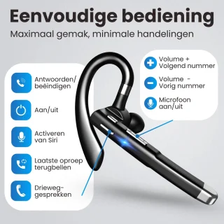 Otiume Draadloze Bluetooth Headset met Oplaadkoffer